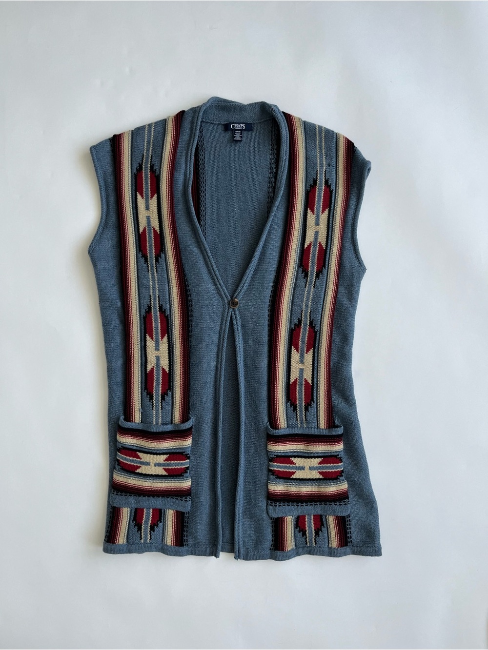 Chaps Women’s Southwestern Sleeveless Cardigan Vest